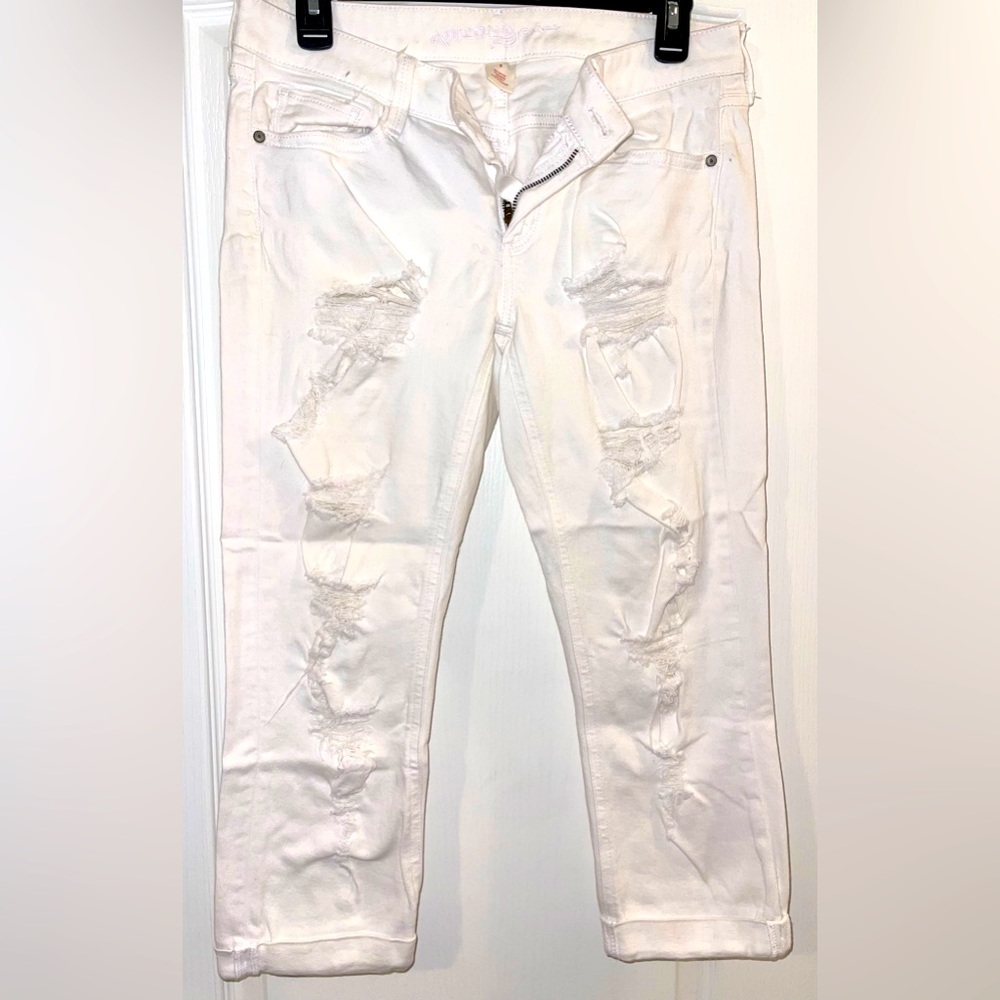 Arizona distressed cropped jeans